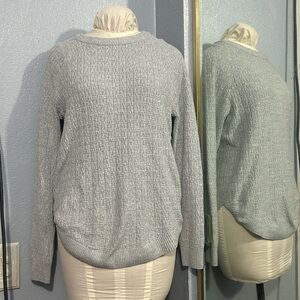 St. John's Bay Light Gray Crew Neck Knit Sweater